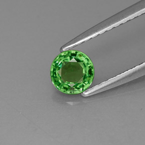Granada tsavorita verde natural 0,39ct, corte redondo, VVS-VS