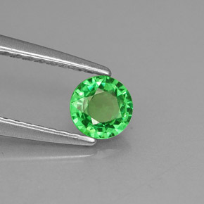 Granada Tsavorita Verde Natural 0.40ct, Corte Redondo, VS