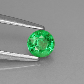 Granada tsavorita verde natural 0,30ct, corte redondo, VS