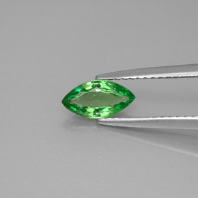 Granada tsavorita verde natural 0,64ct, marquise, VVS-VS