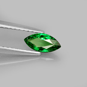 Granada tsavorita verde natural 0,42ct, marquise, VVS-VS