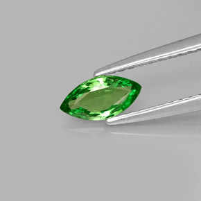 Granada tsavorita verde natural 0,43ct, marquise, VVS-VS