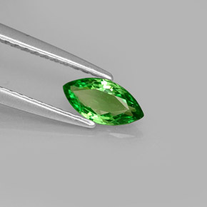 Granada tsavorita verde natural 0,43ct, marquise, VVS-VS