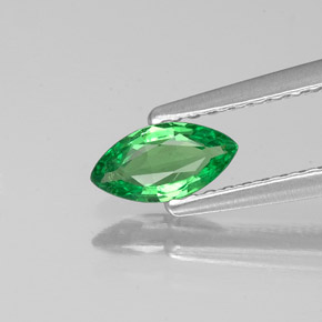 Granada tsavorita verde natural 0,34ct, marquise, VS