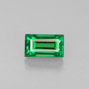 Granada Tsavorita Verde cromado Natural 0.44ct, baguete, VVS-VS