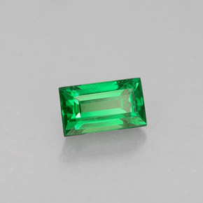 Granada Tsavorita Verde cromado Natural 0.44ct, baguete, VVS-VS