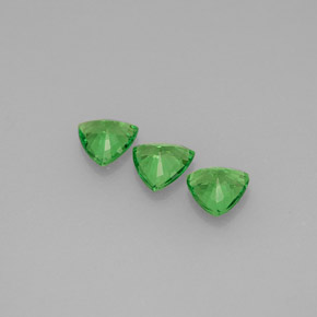 Pedras preciosas de granada tsavorita verde natural de  ct, trillion, VVS-VS