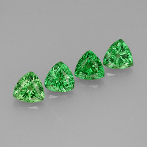 Pedras preciosas de granada tsavorita verde natural de  ct, trillion, VVS-VS