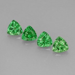 Pedras preciosas de granada tsavorita verde natural de  ct, trillion, VVS-VS