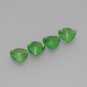 Pedras preciosas de granada tsavorita verde natural de  ct, trillion, VVS-VS