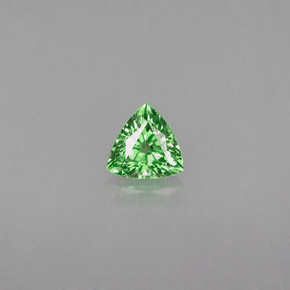 Granada tsavorita verde natural 0,35ct, trillion, VVS-VS