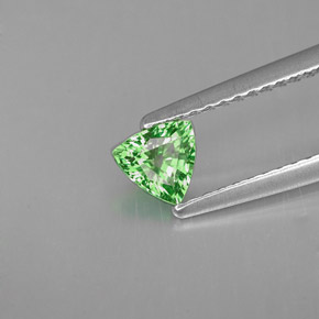 Granada tsavorita verde natural 0,35ct, trillion, VVS-VS