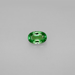 Granada Tsavorita verde vivo Natural 0.61ct, Corte Oval, VVS-VS