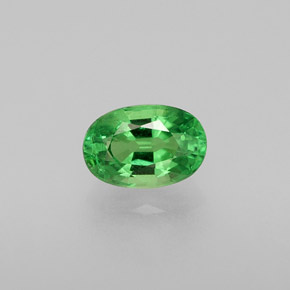 Granada tsavorita verde natural 0,59ct, corte oval, VS
