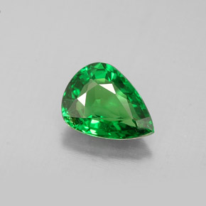 Granada tsavorita verde natural 1,05ct, formato de pêra, VS-SI