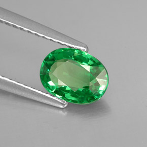 Granada tsavorita verde natural 1,07ct, corte oval, VVS