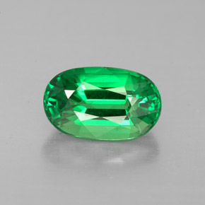 Granada Tsavorita Verde cromado Natural 1.49ct, Corte Oval, VVS