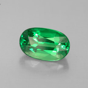 Granada Tsavorita Verde cromado Natural 1.49ct, Corte Oval, VVS