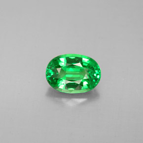 Granada tsavorita verde natural 1,03ct, corte oval, VVS-VS