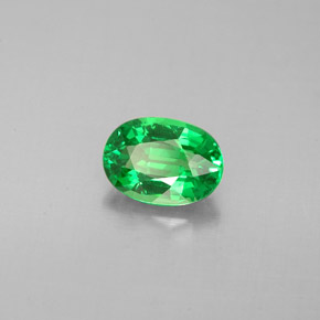Granada tsavorita verde natural 1,03ct, corte oval, VVS-VS