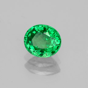 Granada tsavorita verde natural 1,06ct, corte oval, VS