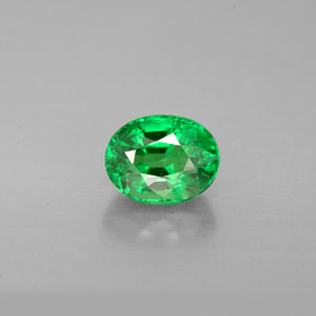 Granada tsavorita verde natural 1,24ct, corte oval, VS