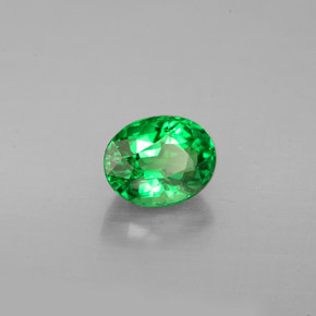 Granada tsavorita verde natural 1,24ct, corte oval, VS