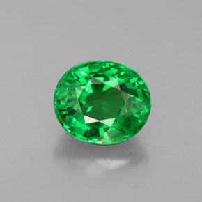 Granada Tsavorita Verde cromado Natural 1.09ct, Corte Oval, VS