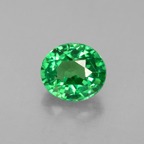 Granada tsavorita verde natural 1,00ct, corte oval, VVS-VS