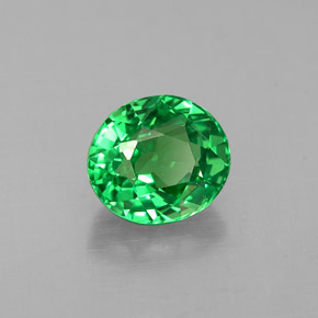 Granada tsavorita verde natural 1,00ct, corte oval, VVS-VS
