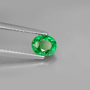 Granada Tsavorita Verde cromado Natural 1.03ct, Corte Oval, VS