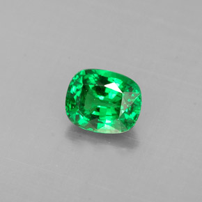 Granada Tsavorita Verde cromado Natural 0.59ct, Almofada cortada, VS