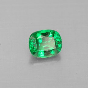 Granada Tsavorita Verde cromado Natural 0.59ct, Almofada cortada, VS