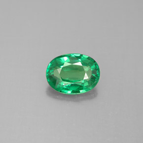 Granada Tsavorita verde vivo Natural 1.37ct, Corte Oval, VS