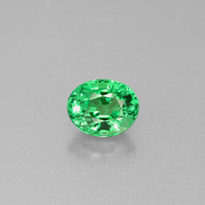 Granada Tsavorita verde vivo Natural 0.98ct, Corte Oval, VS