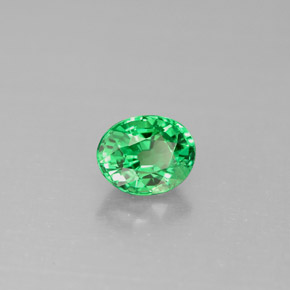 Granada Tsavorita verde vivo Natural 0.98ct, Corte Oval, VS