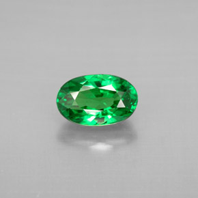 Granada tsavorita verde natural 1,40ct, corte oval, VS