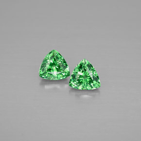 Pedras preciosas de granada tsavorita verde natural de  ct, trillion, VVS-VS