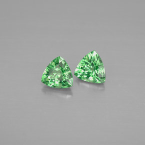 Pedras preciosas de granada tsavorita verde natural de  ct, trillion, VVS-VS
