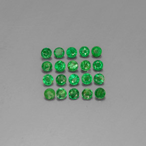 Pedras preciosas de granada tsavorita verde natural de  ct, corte redondo, VVS-VS