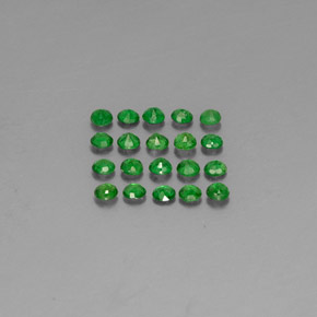 Pedras preciosas de granada tsavorita verde natural de  ct, corte redondo, VVS-VS