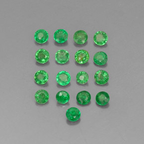 Pedras preciosas de granada tsavorita verde natural de  ct, corte redondo, VVS-VS