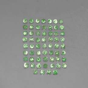 Pedras preciosas de granada tsavorita verde natural de  ct, corte redondo, VVS-VS