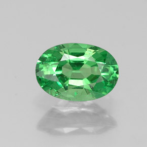 Granada tsavorita verde natural 0,64ct, corte oval, SI
