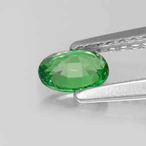 Granada tsavorita verde natural 0,35ct, corte oval, VS
