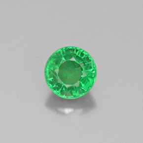 Granada tsavorita verde natural 0,52ct, corte redondo, VS-SI