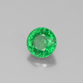 Granada tsavorita verde natural 0,52ct, corte redondo, VS-SI