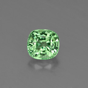 Granada tsavorita verde natural 0,53ct, almofada cortada, VVS-VS