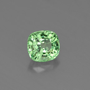 Granada tsavorita verde natural 0,53ct, almofada cortada, VVS-VS
