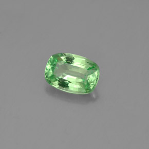 Granada tsavorita verde natural 0,48ct, almofada cortada, VVS-VS